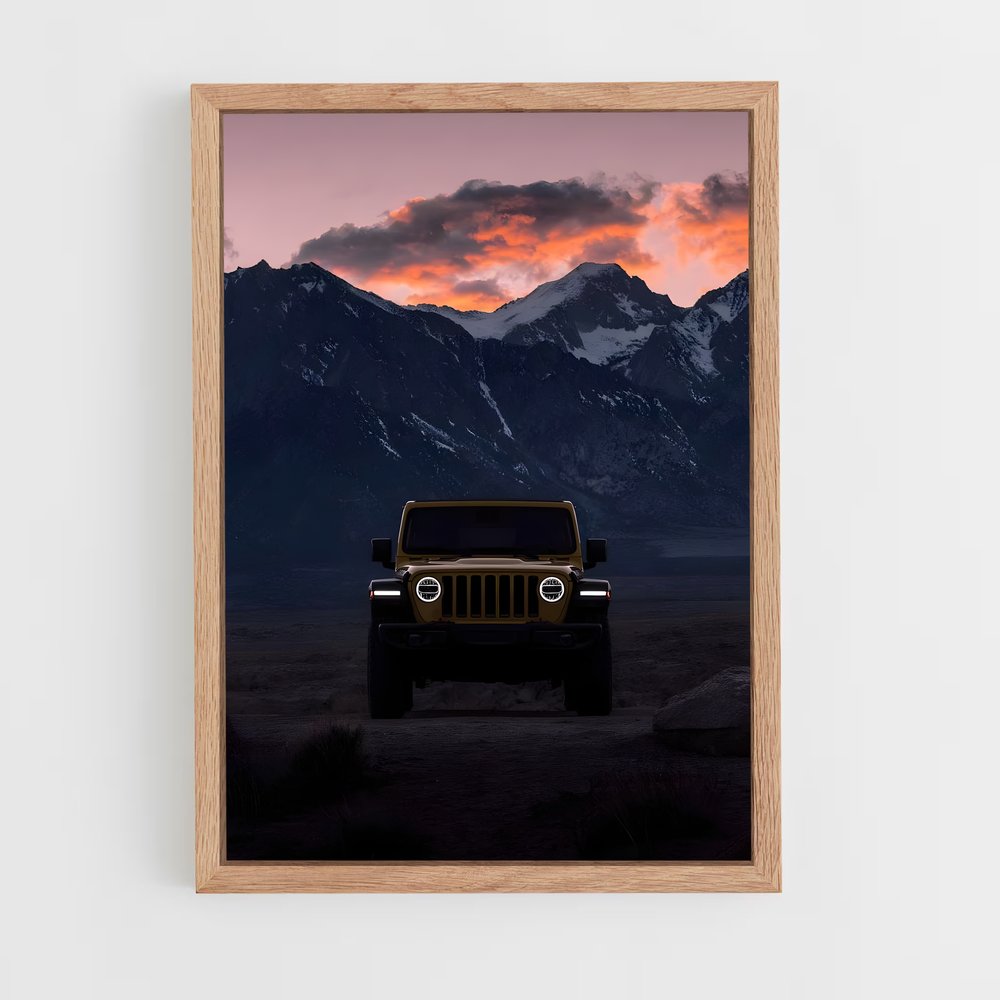 Poster Sunset Adventure – affiche Jeep (vue 4)